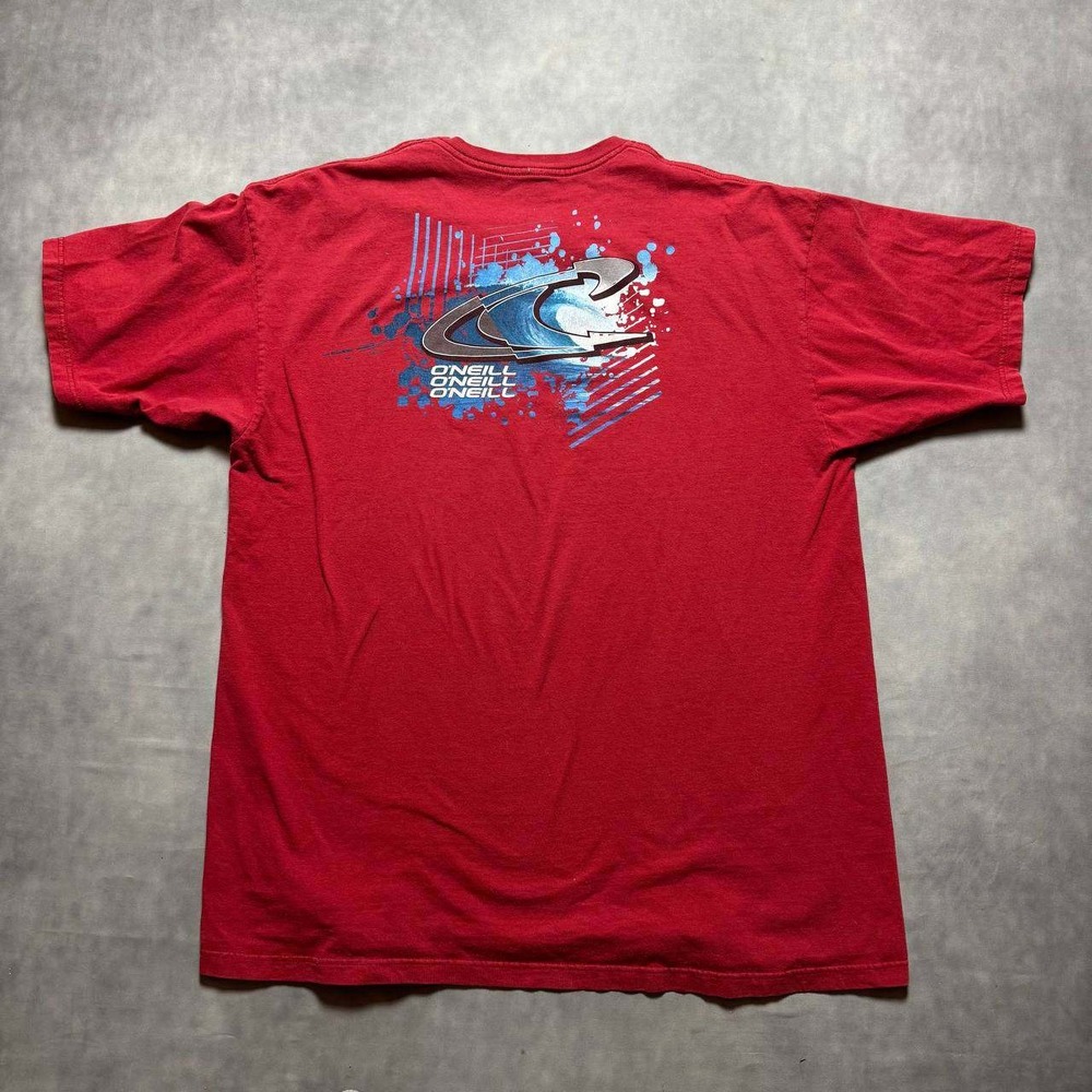 O'Neill Graphic T-Shirt Mens XL Red Short Sleeve Wave Logo Surf Skater Tee